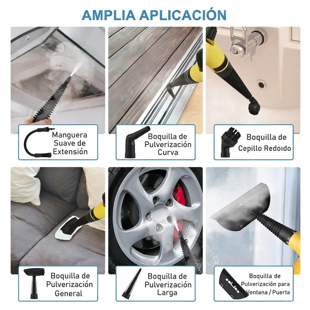 Sistema de Limpieza a Vapor 6-en-1