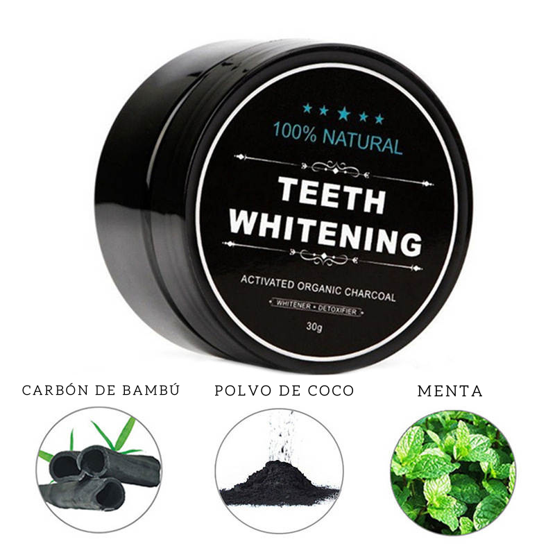 Kit Sonrisa Blanca: Carbón Activo Vegano + Cepillo de Bambú