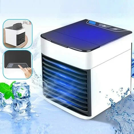 Mini Climatizador Portátil 3-en-1: Aire Frío, Humidificador y Purificador