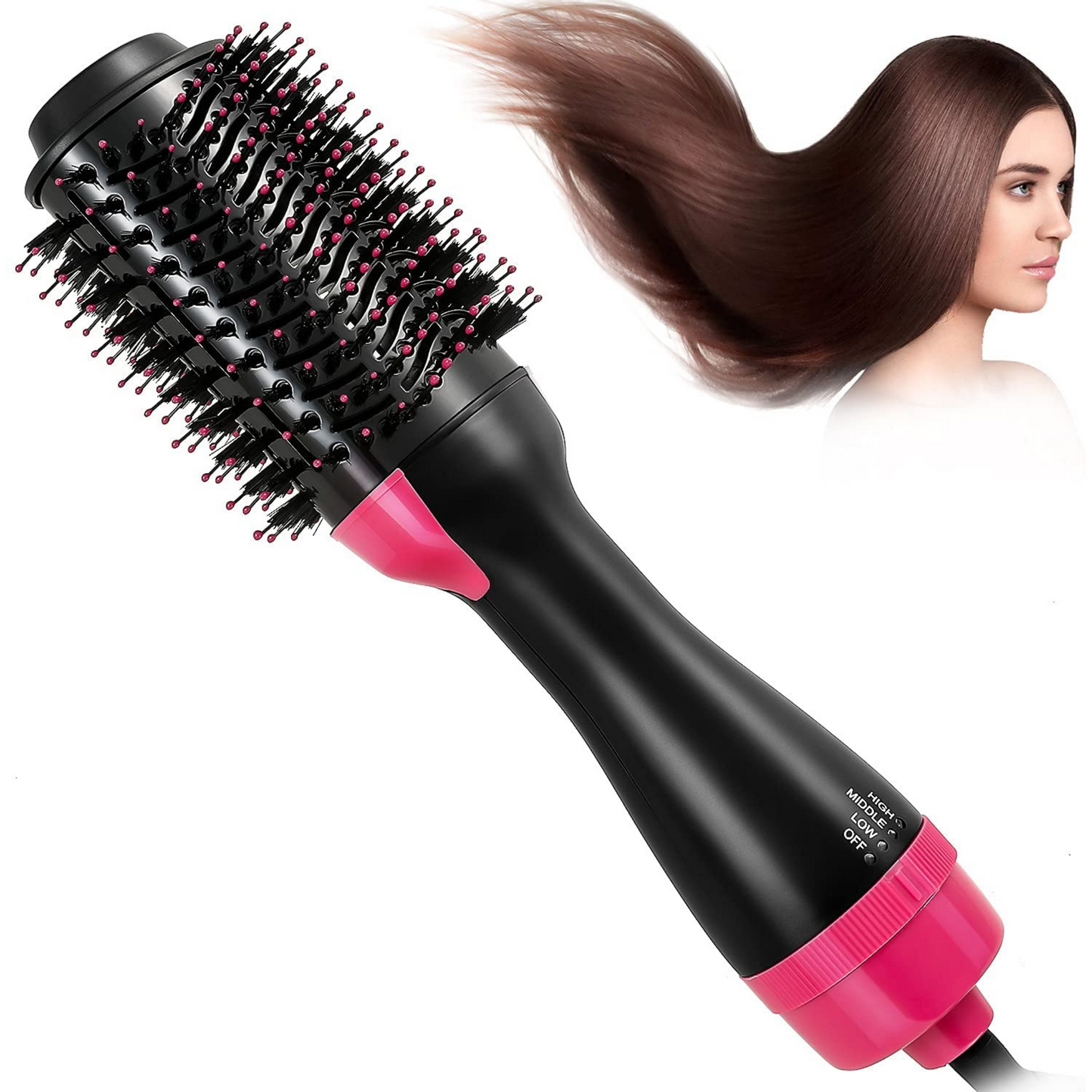 Cepillo Secador y Voluminizador 3-en-1 – Edición Rosa