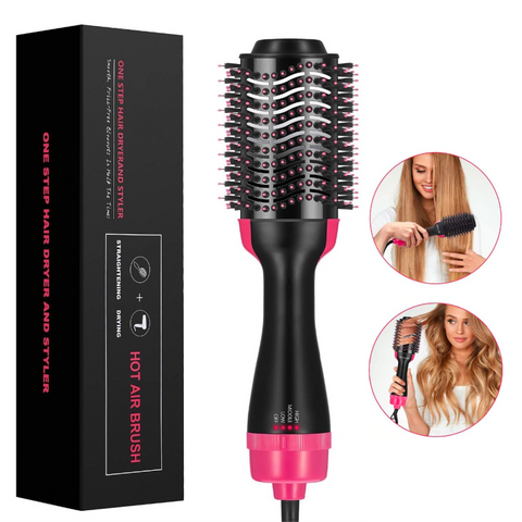 Cepillo Secador y Voluminizador 3-en-1 – Edición Rosa