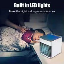 Mini Climatizador Portátil 3-en-1: Aire Frío, Humidificador y Purificador