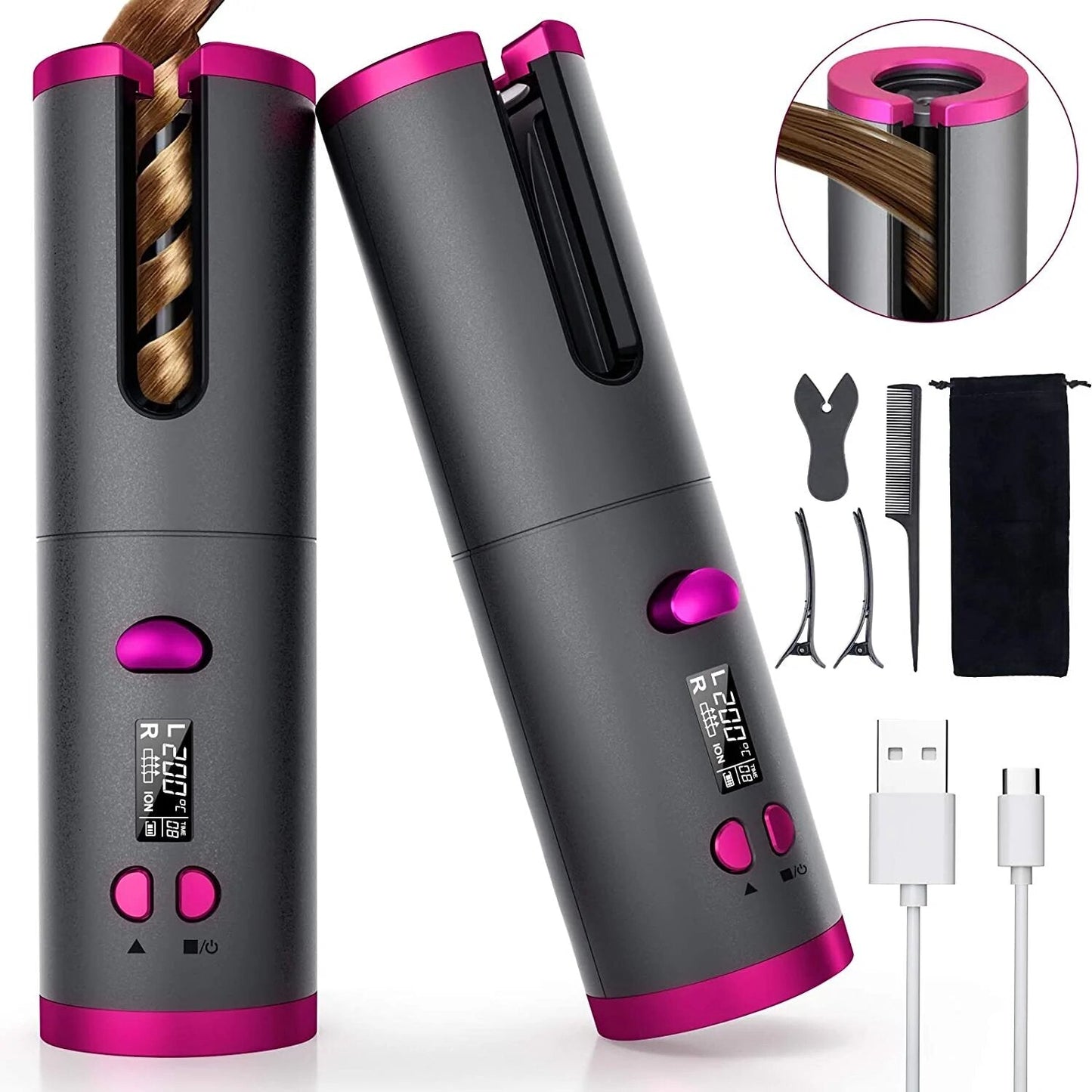 Rizador de Pelo Automático Inalámbrico