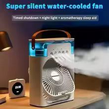 Ventilador Climatizador Portátil con Nebulizador de Agua
