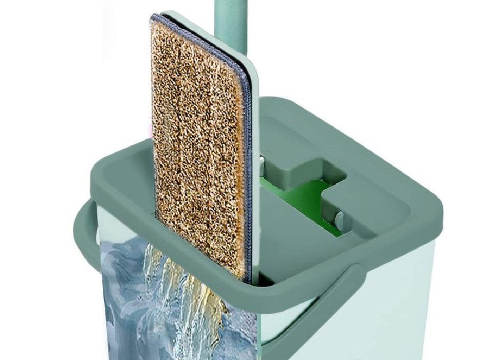 Mopa Plana con Cubo Escurridor Doble
